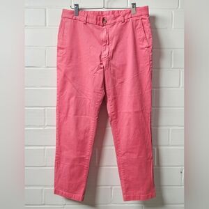 Vineyard Vines Breaker Chino Pant Mens 34x32 Coral Pink Preppy Colorful Trouser